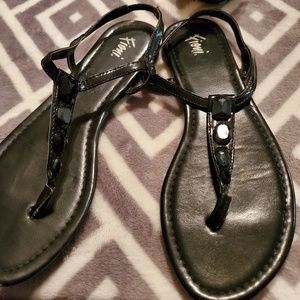 Fioni Black Beaded Sandals